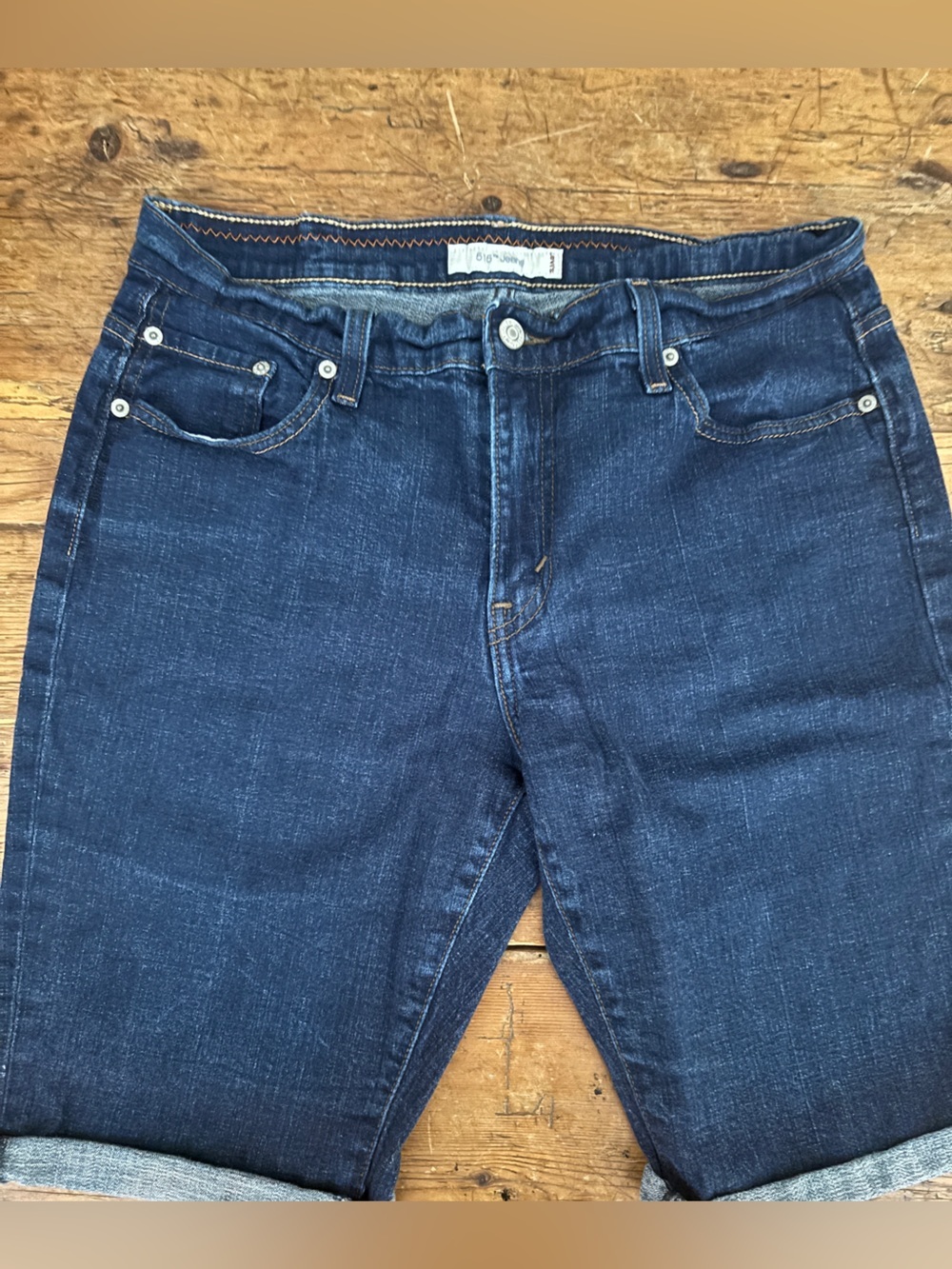 Levi’s 515 dk wsh denim roll cuff bermuda shrts WM 12 preppy classic